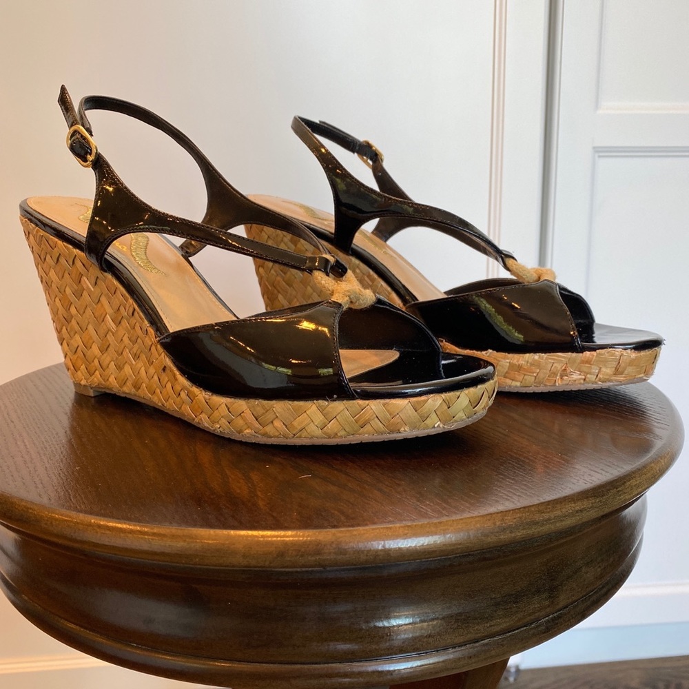 Nina Wedge Woven Sandals